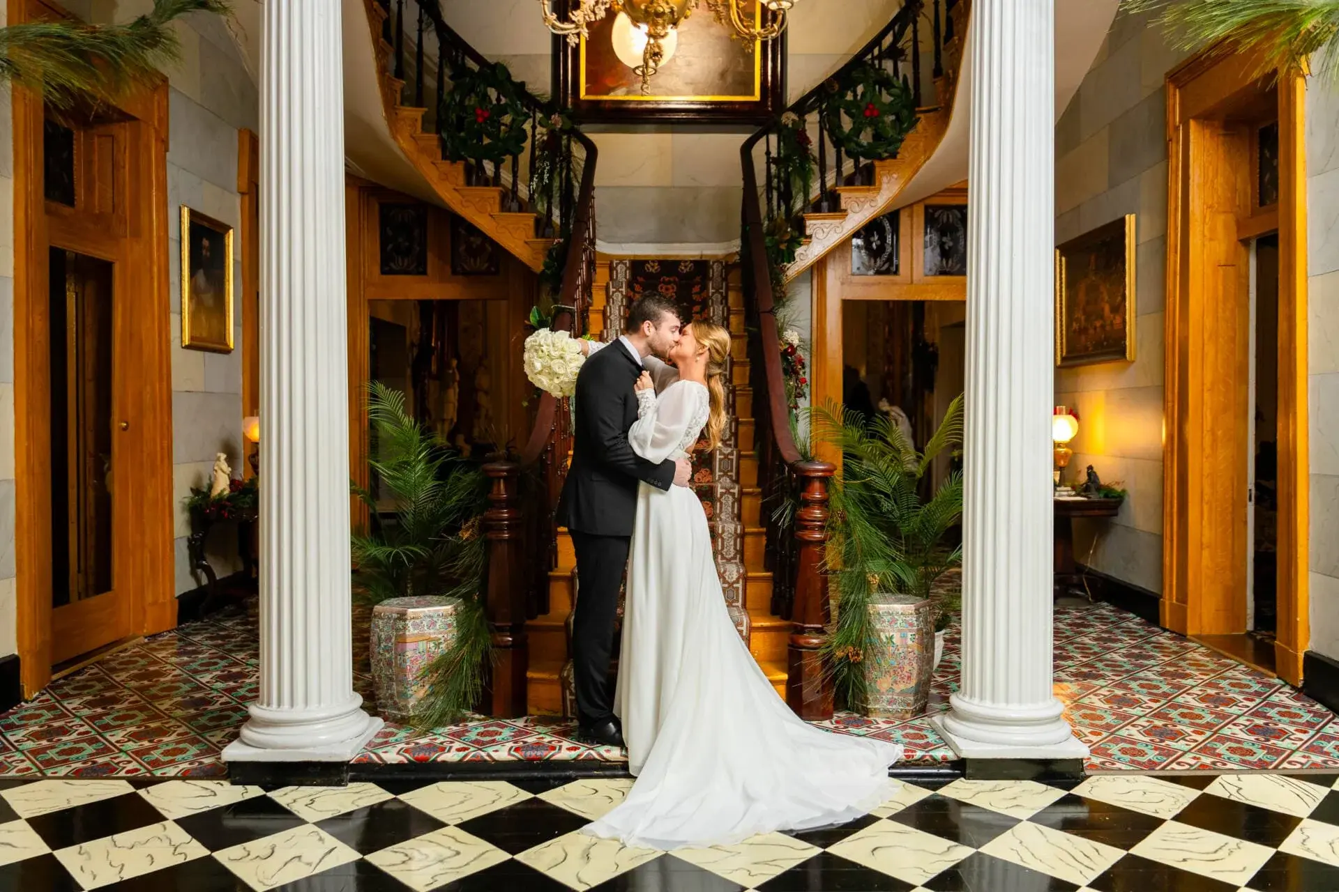 Belmont Mansion elopement photo