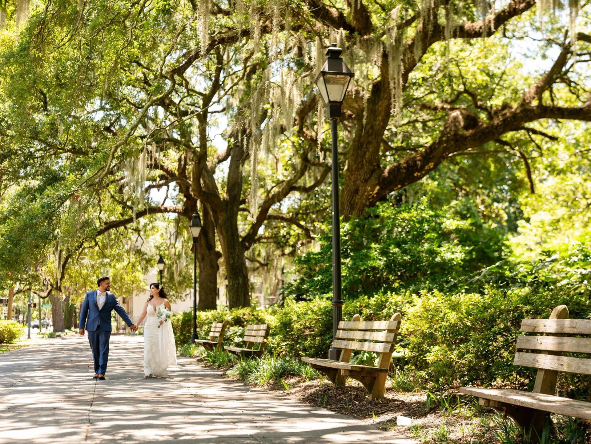 Forsyth Park elopement photo