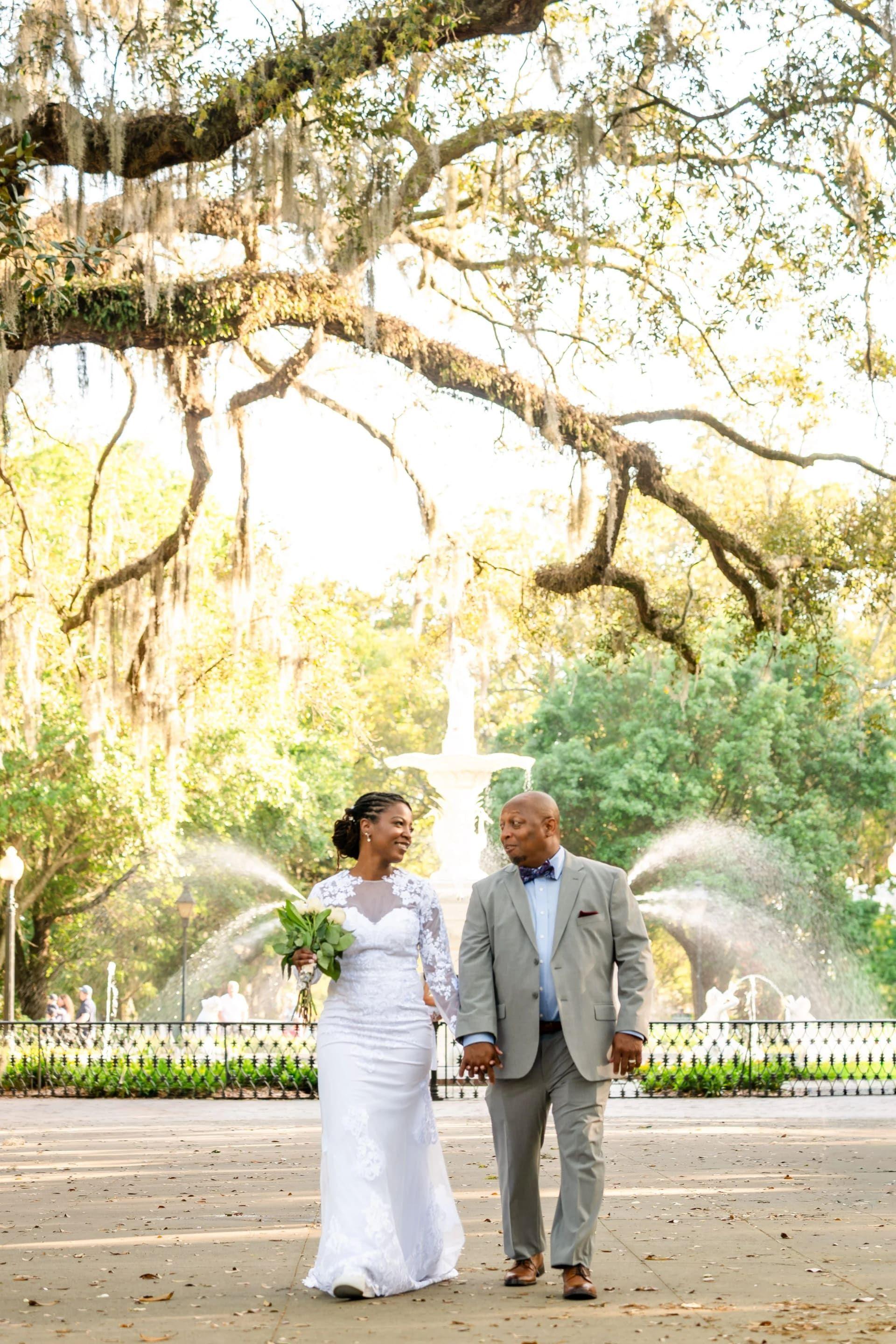 Forsyth Park elopement photo