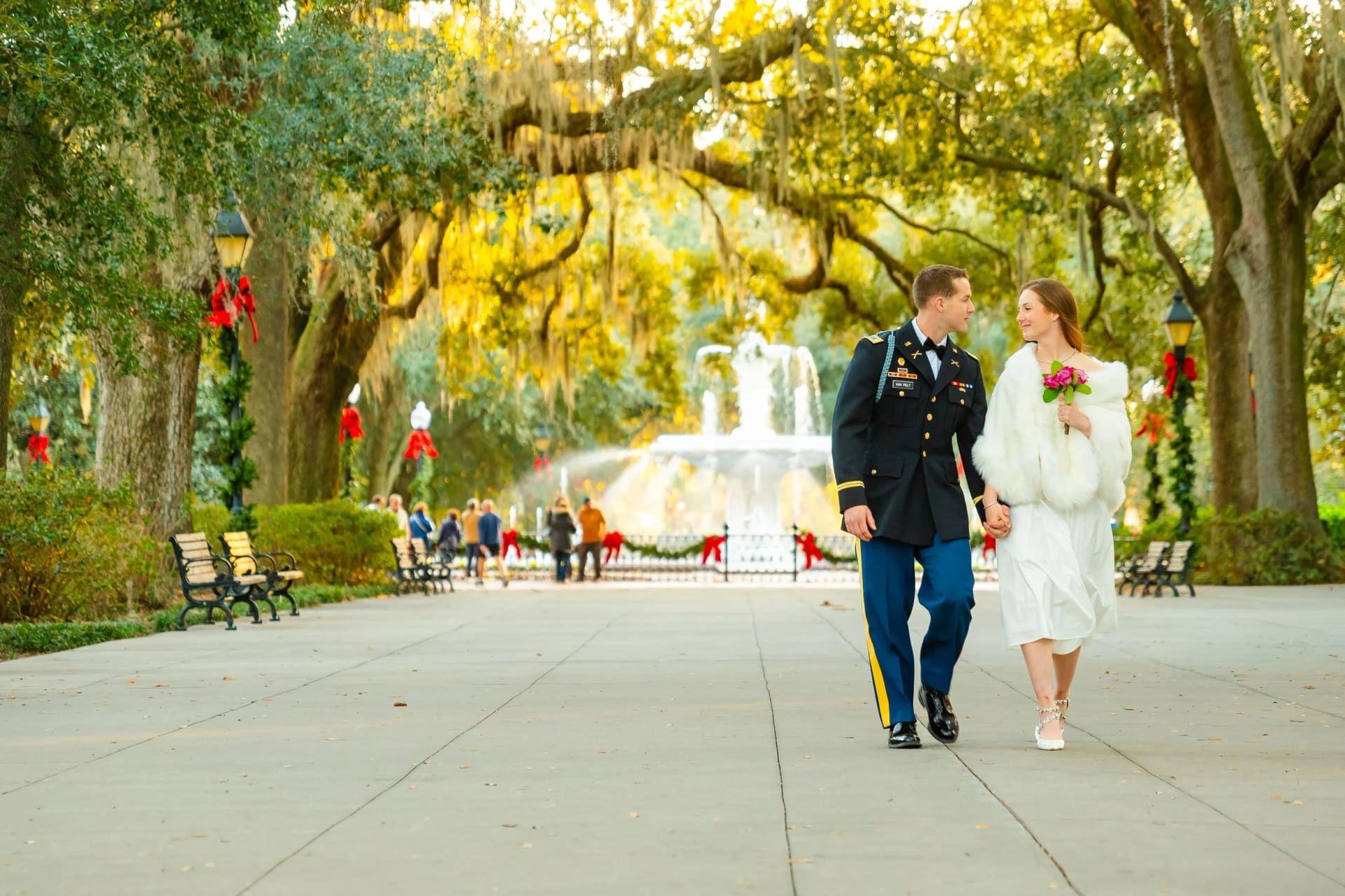 Forsyth Park elopement photo