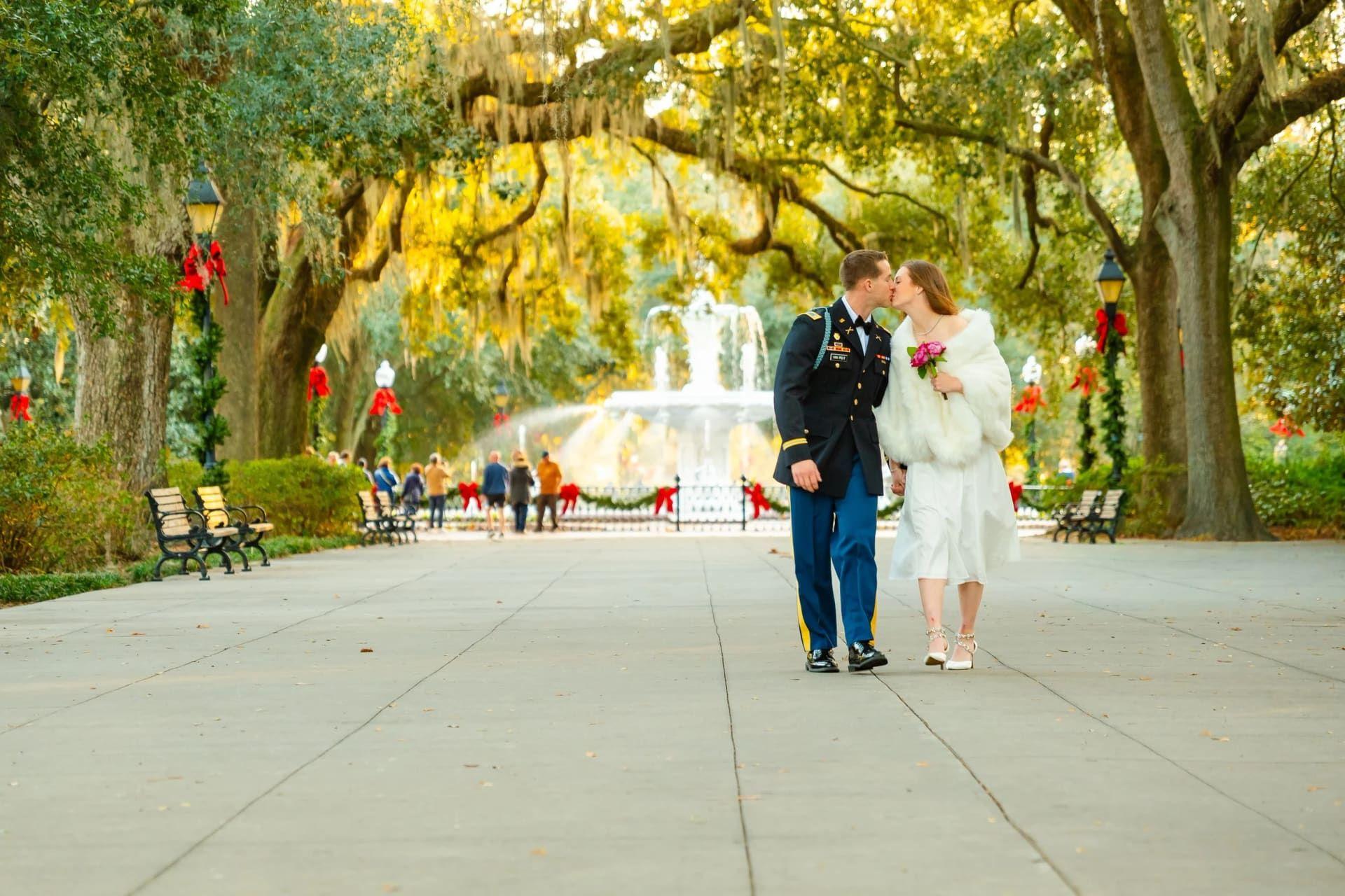 Forsyth Park elopement photo