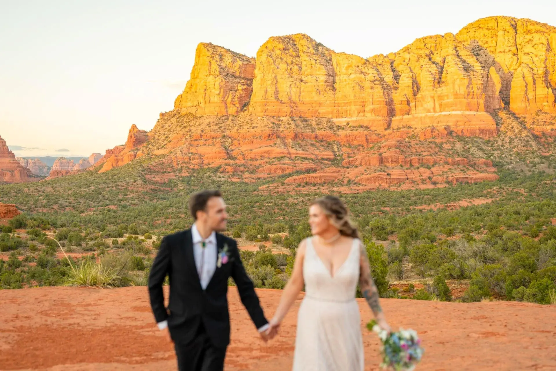 Baby Bell Rock elopement photo