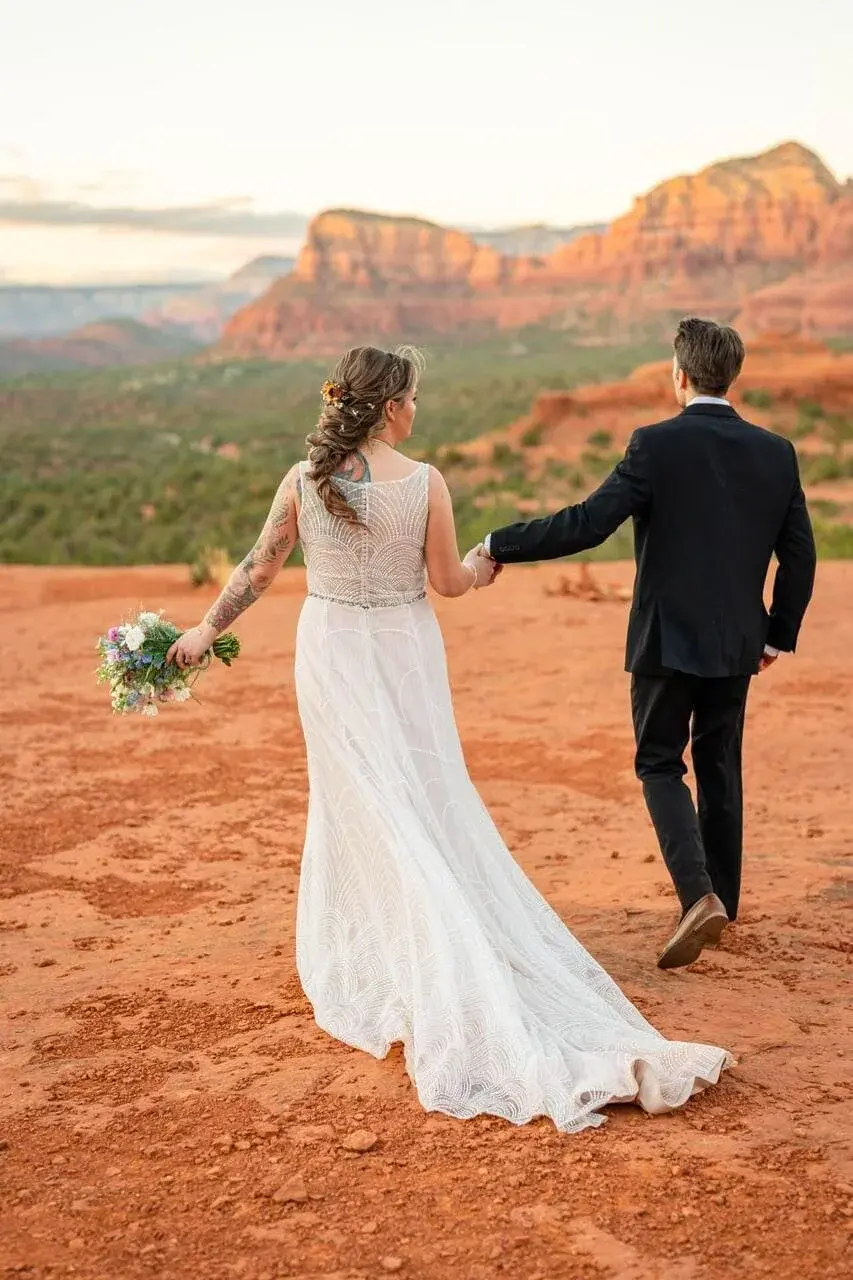 Baby Bell Rock elopement photo