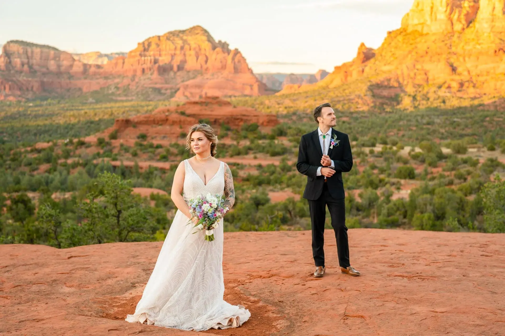 Baby Bell Rock elopement photo