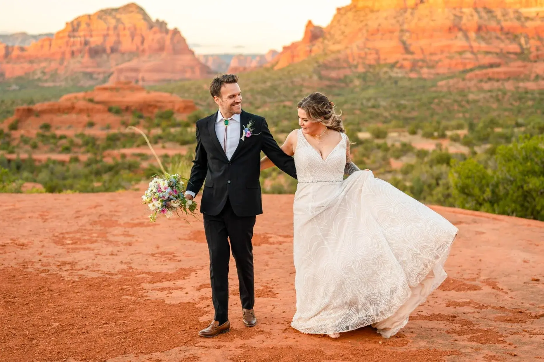 Baby Bell Rock elopement photo