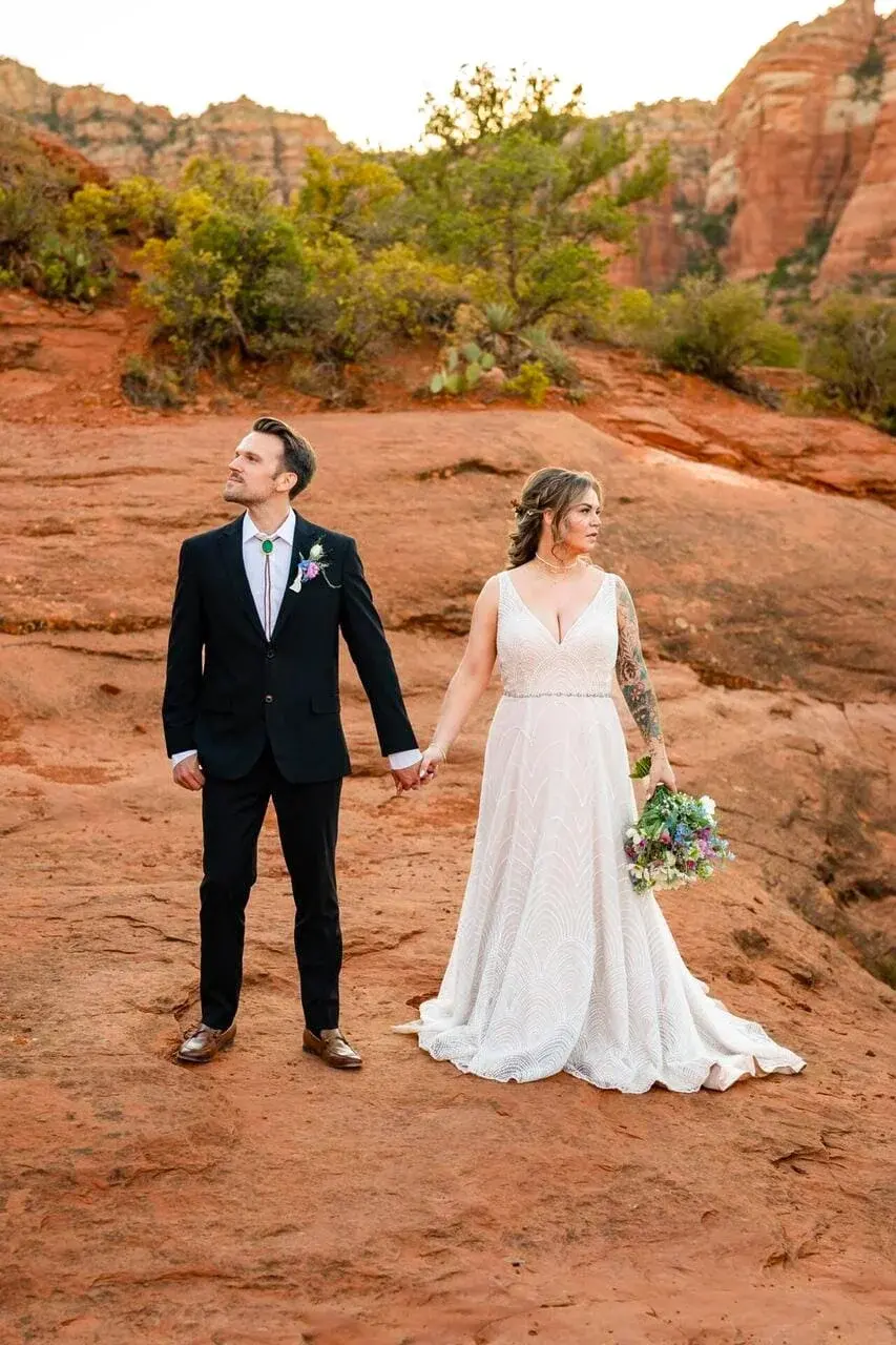 Baby Bell Rock elopement photo