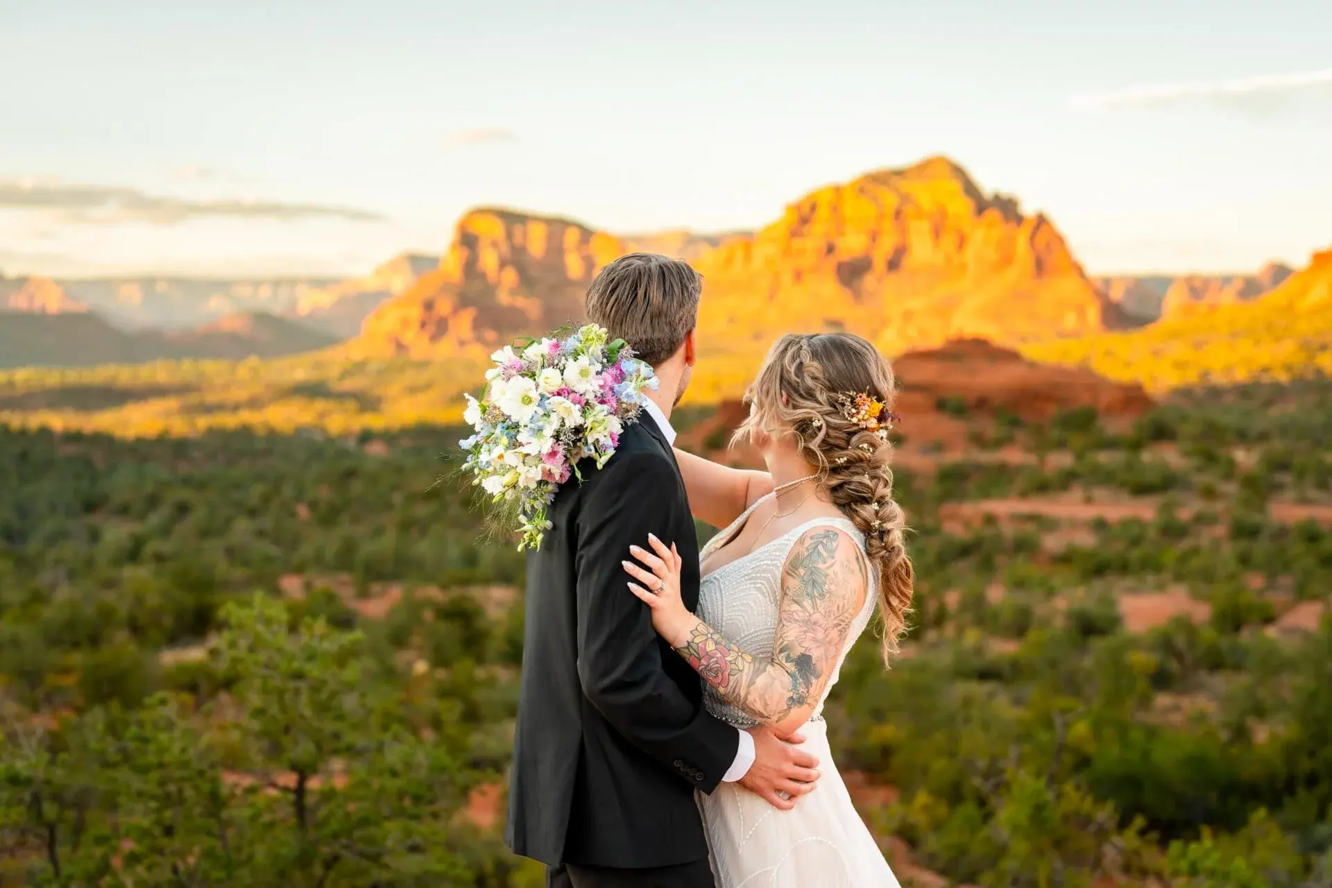 Baby Bell Rock elopement photo