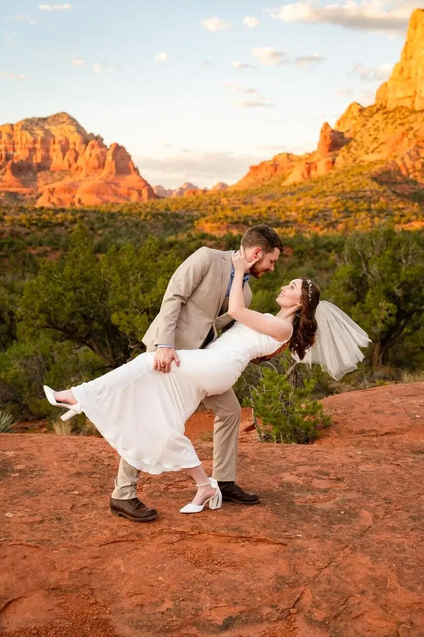 Baby Bell Rock elopement photo