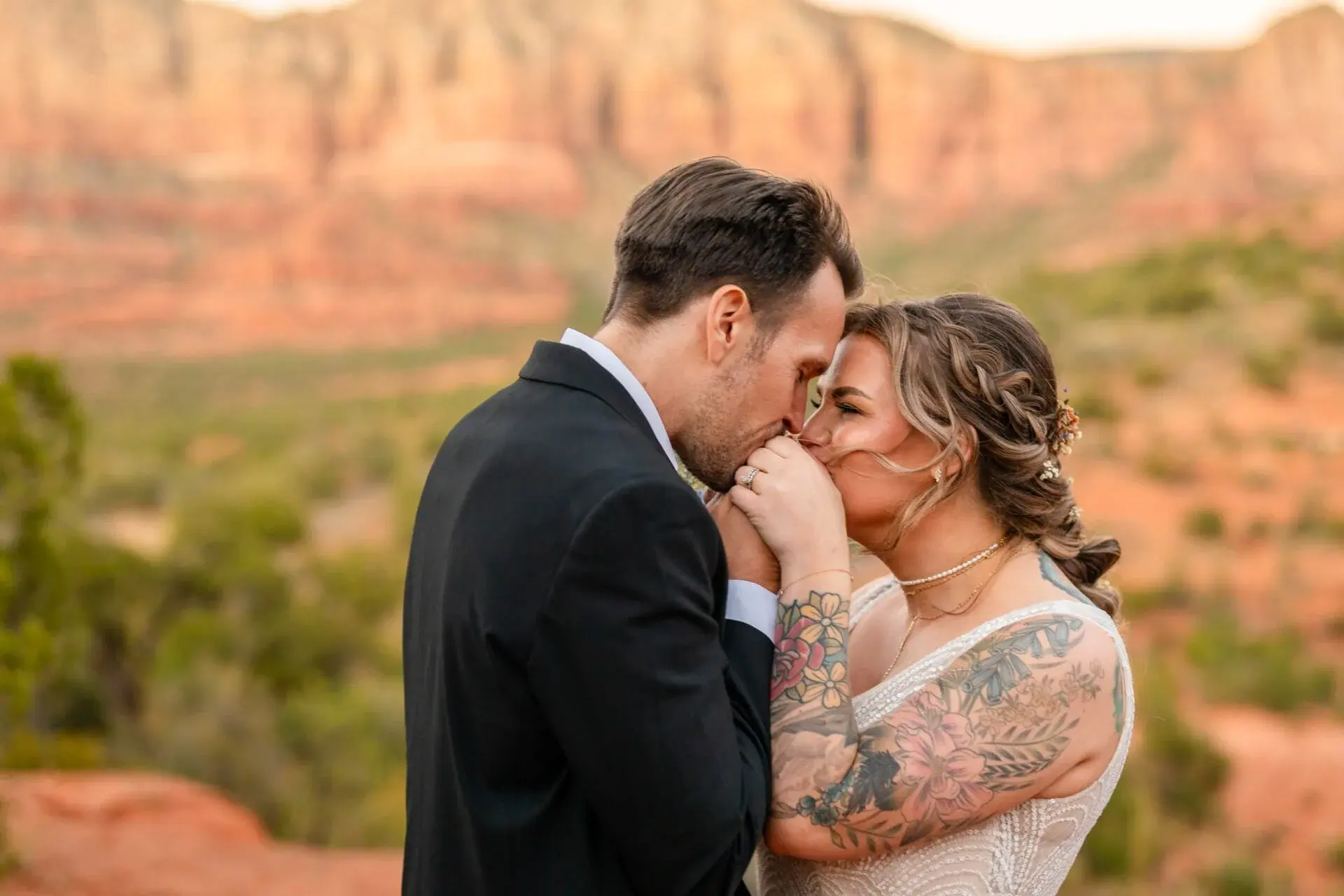 Baby Bell Rock elopement photo