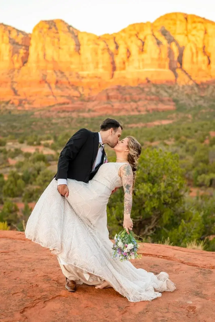 Baby Bell Rock elopement photo