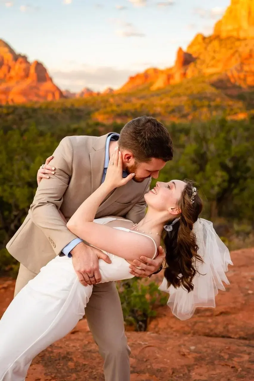 Baby Bell Rock elopement photo