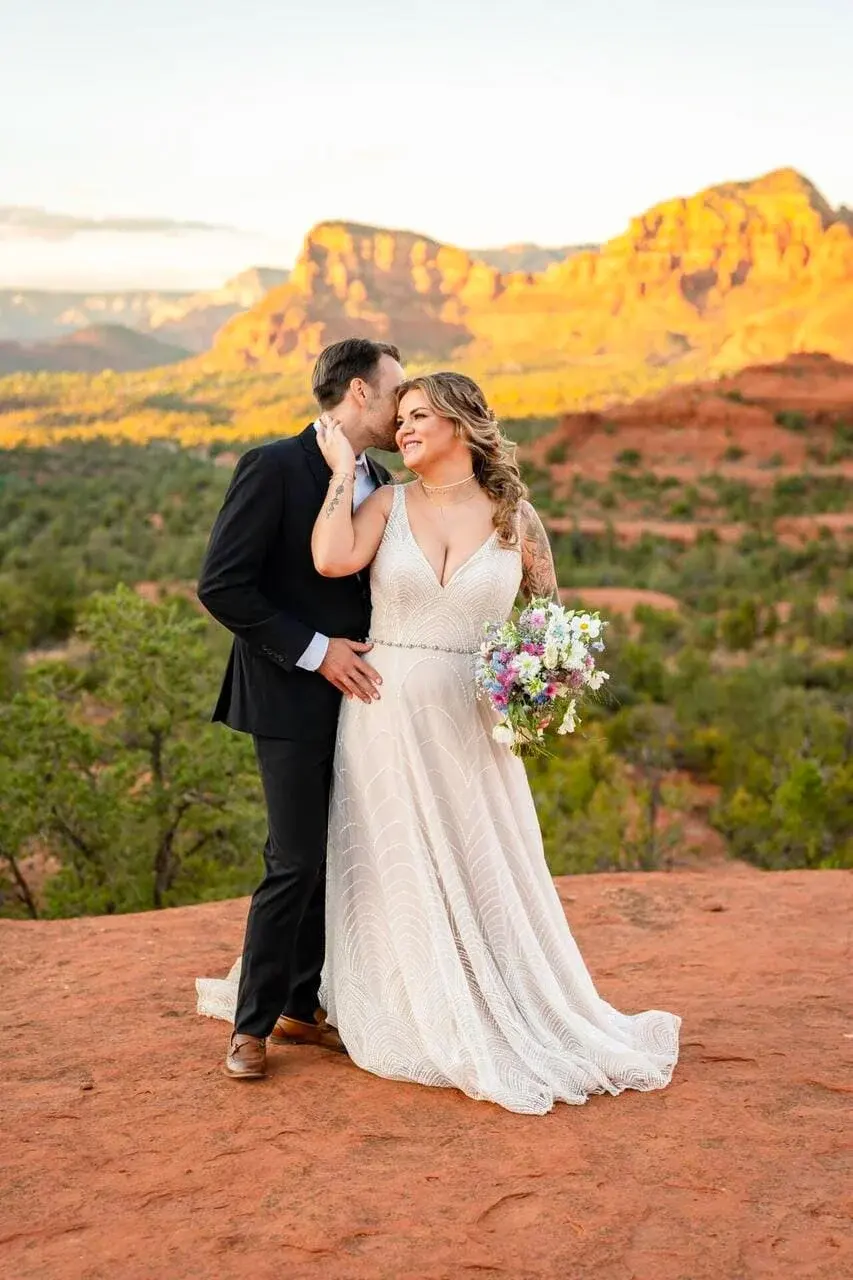 Baby Bell Rock elopement photo