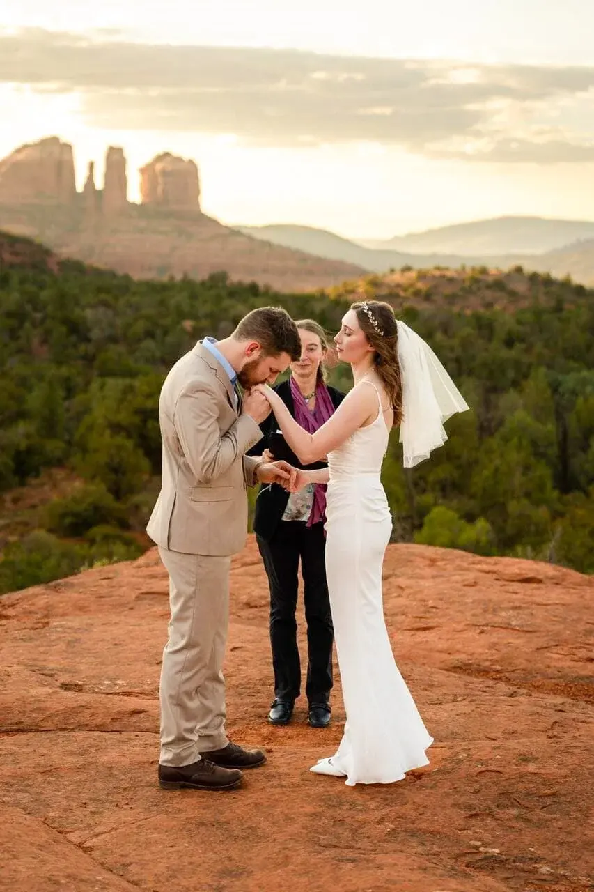 Baby Bell Rock elopement photo