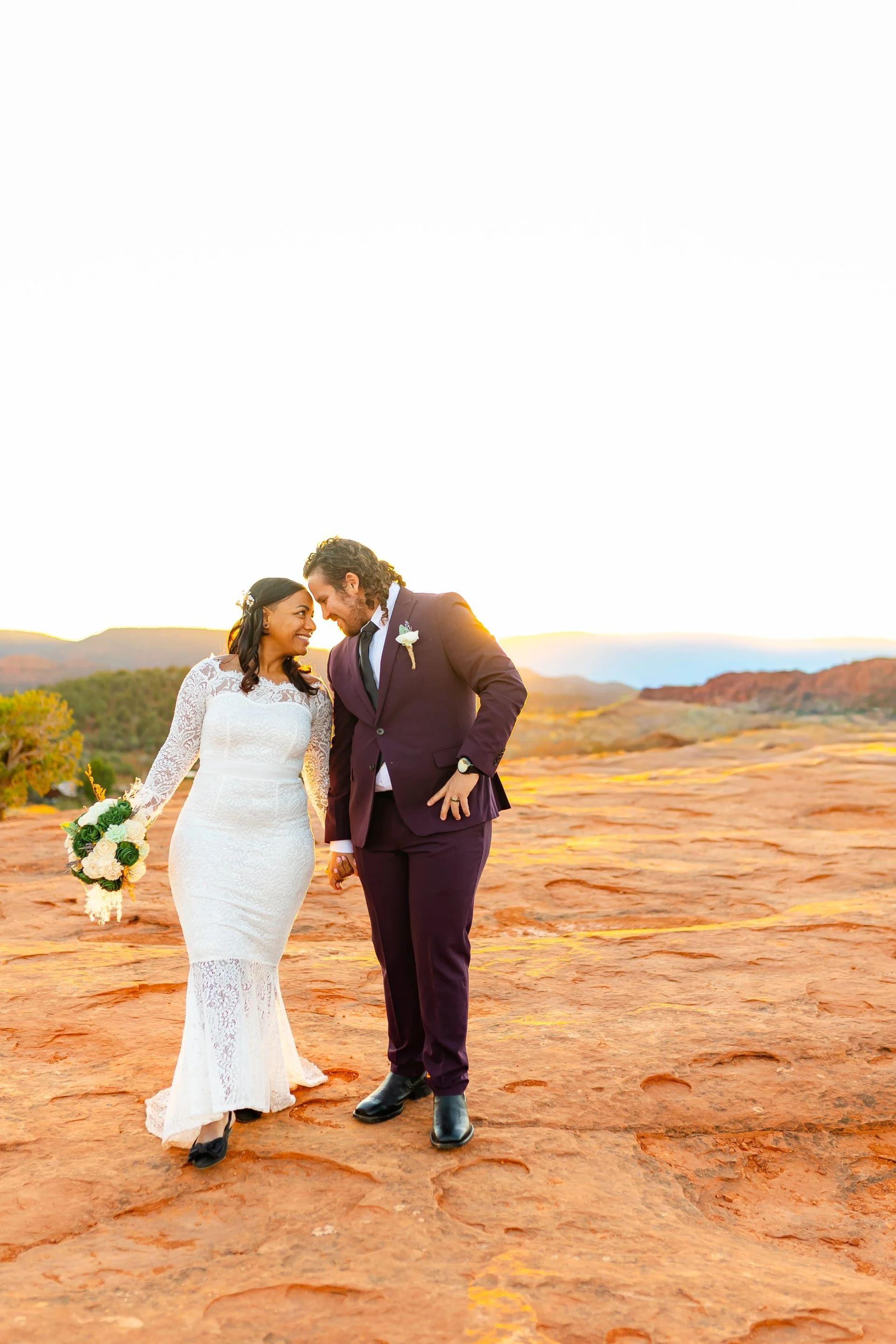 Secret Slick Rock elopement photo