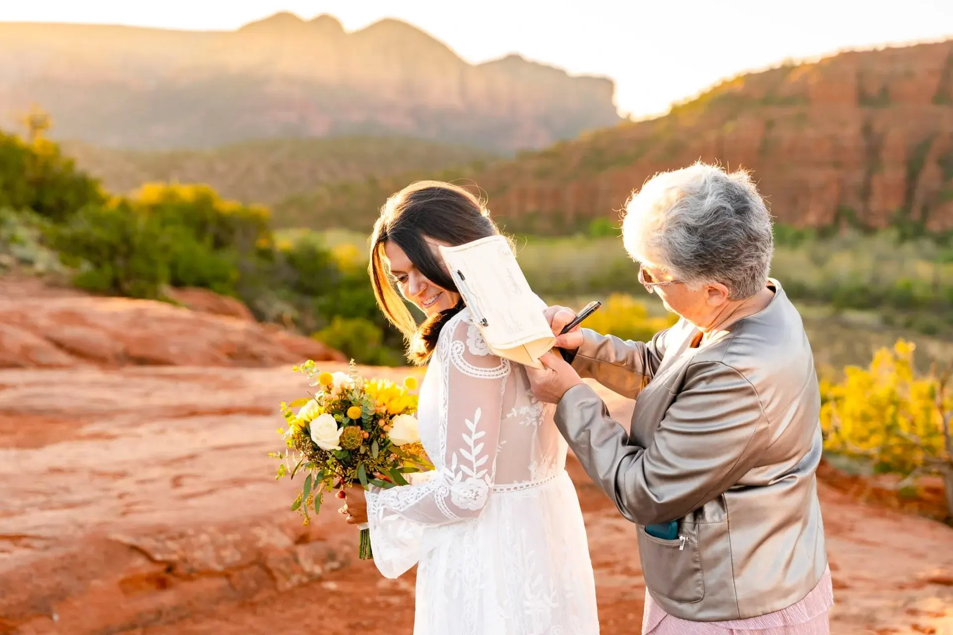 Secret Slick Rock elopement photo