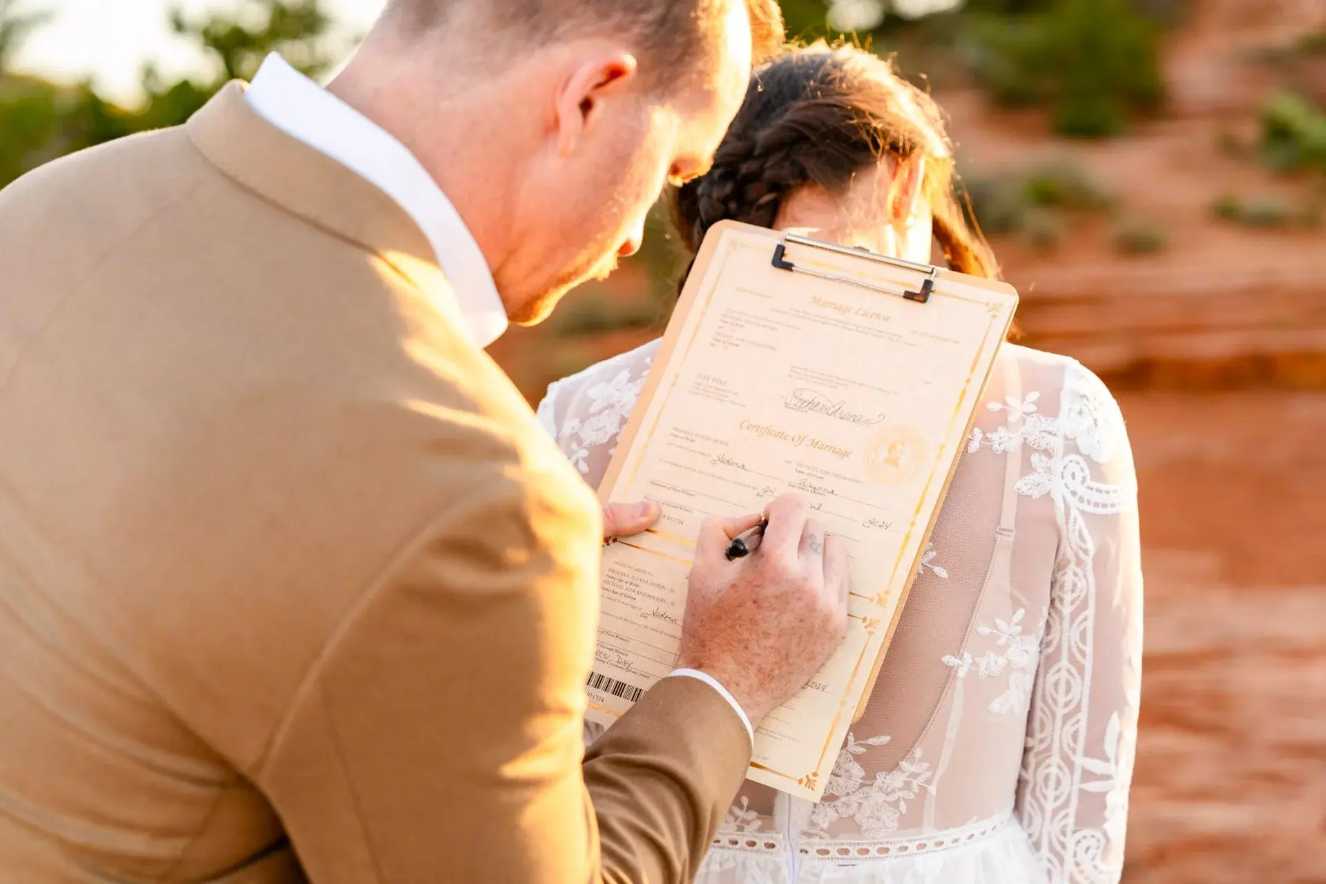 Secret Slick Rock elopement photo