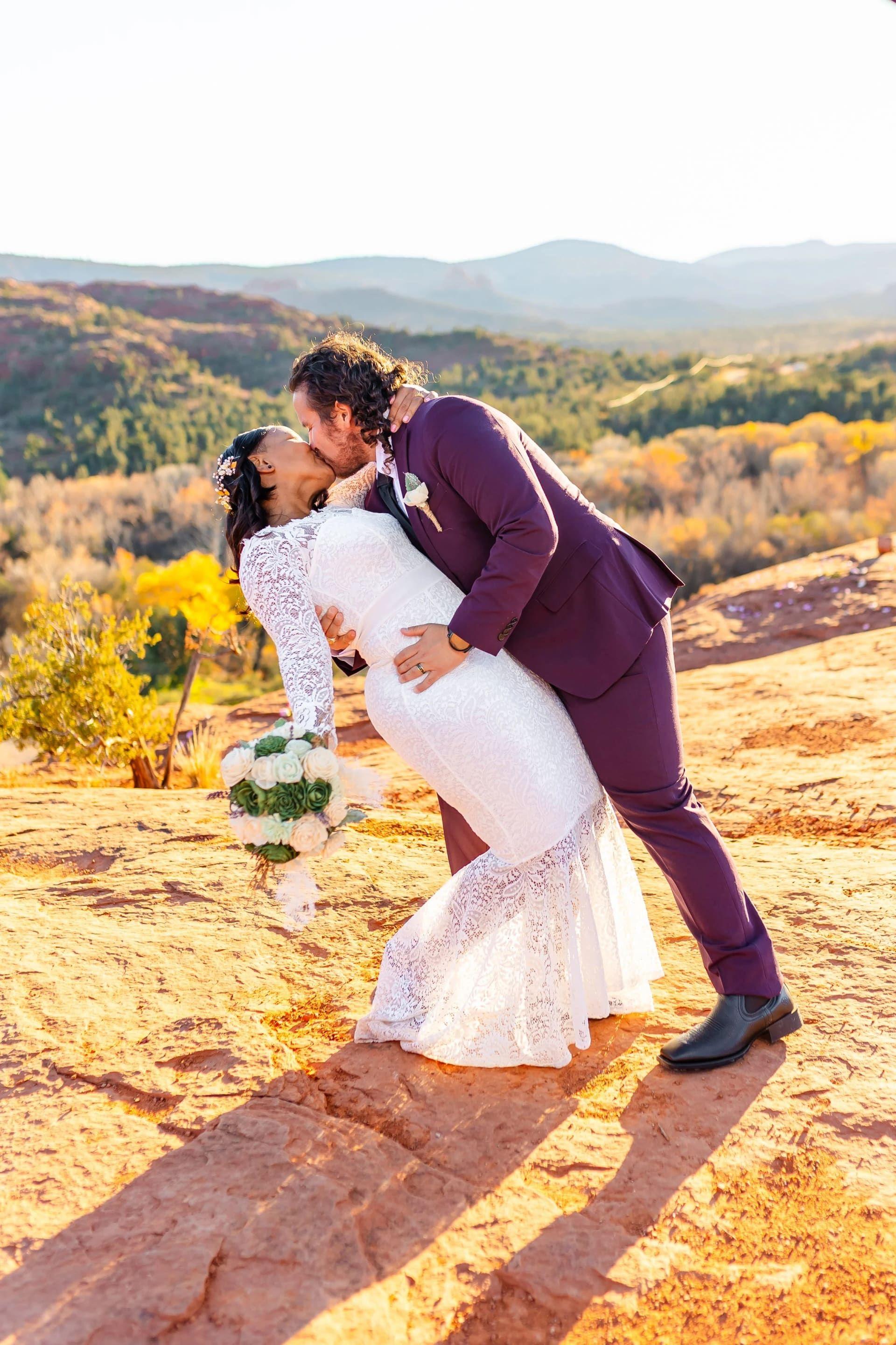 Secret Slick Rock elopement photo