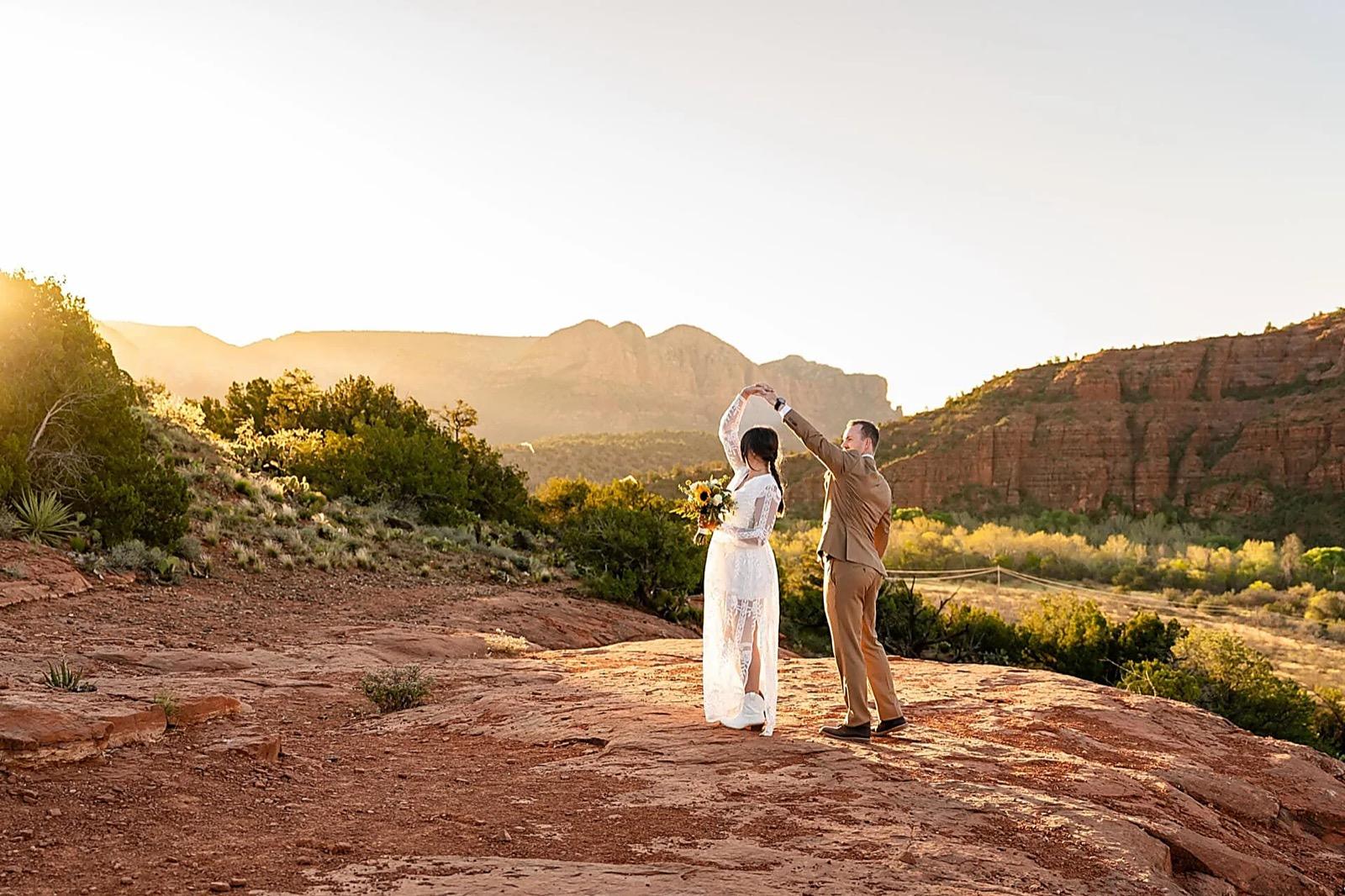 Secret Slick Rock elopement photos — real ceremony in Sedona, AZ