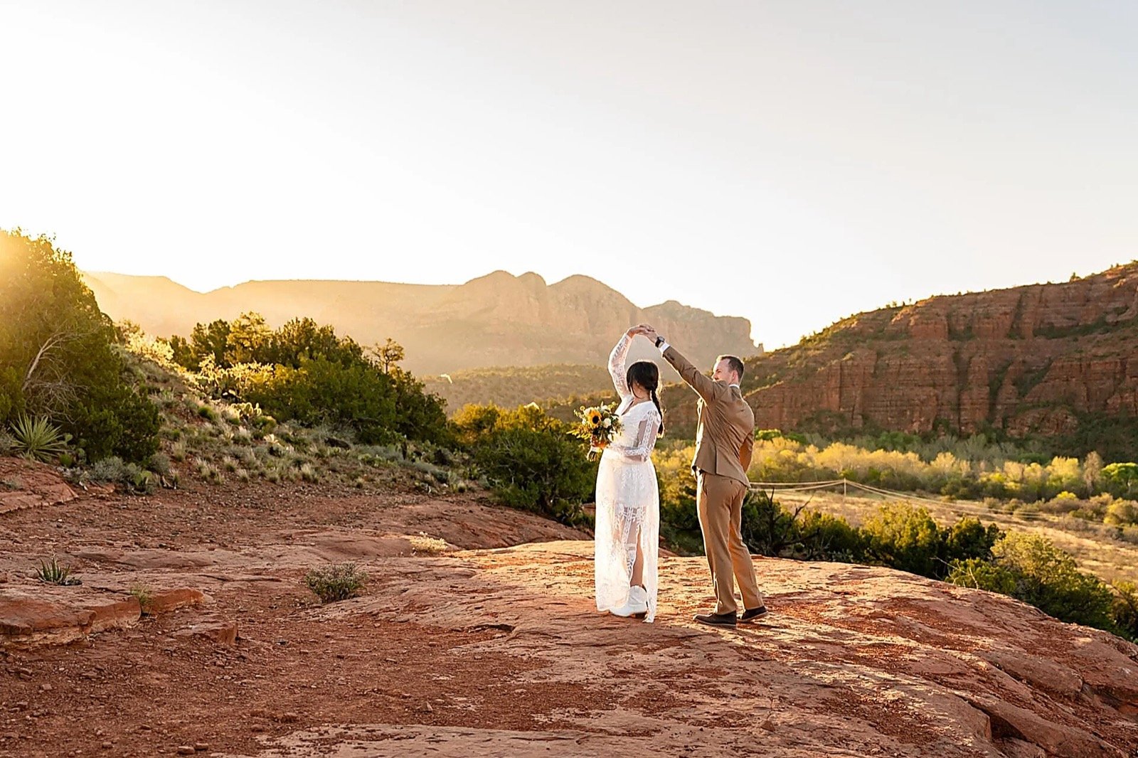 Secret Slick Rock elopement venue in Sedona, AZ — all-inclusive elopement package by Elopements Inc.